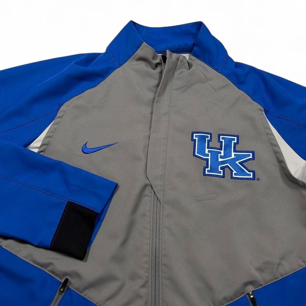 Nike Dri-Fit Hyper Elite Kentucky Wildcats Blue Gray Full Zip Warmup Jacket M